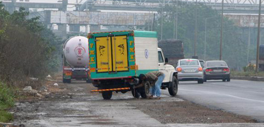 fish laden truck